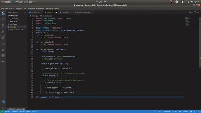 #01 - Bot em Python para acompanhar indicadores criptos via API Binance pelo Telegram. смотреть онлайн