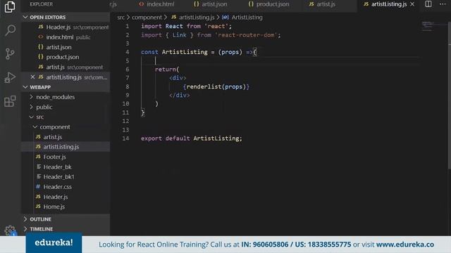 React.js Rest API Tutorial | How to call RESTful API in React | Edureka | React Live - 3 смотреть онлайн