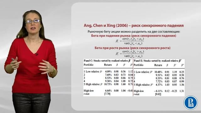 6 3 Модели Pastor и Stambaugh 2003, Ang, Chen и Xing 2006, Rouwenhorts 1998 видео фрагмент 4 смотреть онлайн