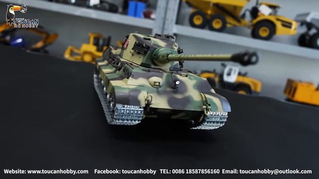 Henglong 1/16 7.0 Customized King Tiger RC Tank 3888A. It got Metal Wheels, Barrel Recoil, 360degre смотреть онлайн
