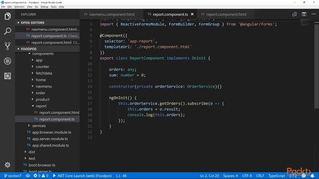 Hands-on Application Development with ASP.NET Core and Angular: Create Report Component|packtpub.co смотреть онлайн