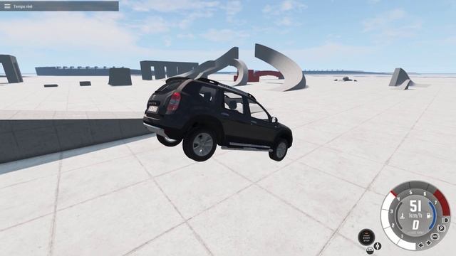 BeamNG Drive. Dacia DUSTER 4WD crash test смотреть онлайн