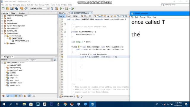 Java netbeans tutorial - Jframe GAME timer and random compiler смотреть онлайн