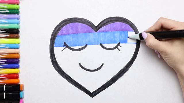Bolalar uchun kamalak ranglari bilan yuraklarni chizish.Draw Hearts with Rainbow Colors For Childre смотреть онлайн