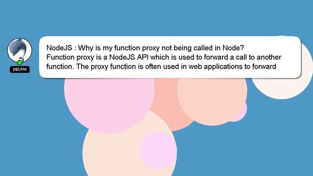 NodeJS : Why is my function proxy not being called in Node? смотреть онлайн
