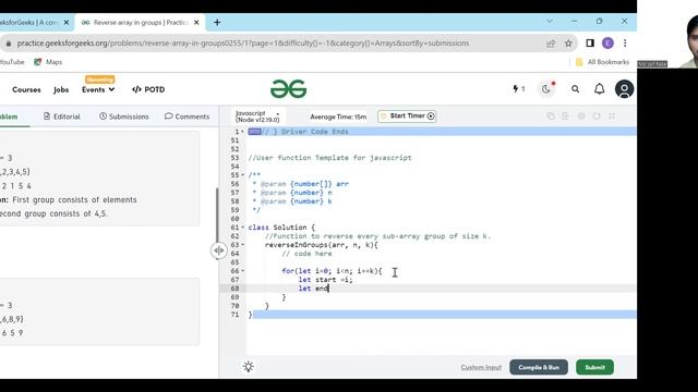 Reverse Array in Groups || GeeksForGeeks || DSA in JavaScript part -25 || Hindi смотреть онлайн