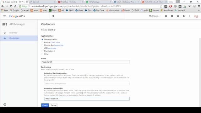 Create Google App Login with Google. PHP laravel/socliate смотреть онлайн
