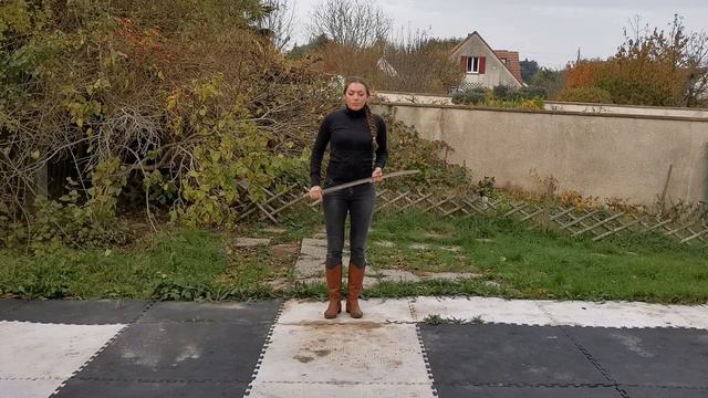 Урок 12. Обзор элементов с перехватом сзади. Упражнение 6, с поворотом. Фланкировка. Казачья шашка. смотреть онлайн