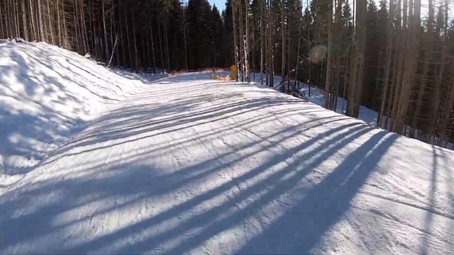 Буковель 2020 трасса 5G спокойный спуск по склону смотреть онлайн