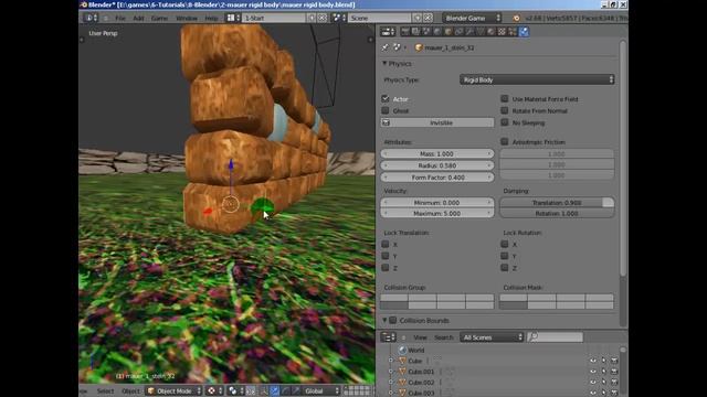 Blender Game Engine # wie lasse ich eine Mauer einstürzen? смотреть онлайн