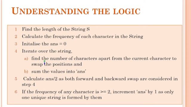 Count of distinct strings after performing exactly one swap #JavaInTamil #LifeLongLearning смотреть онлайн