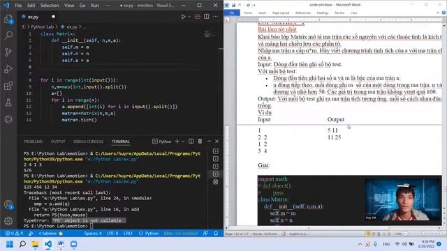 LỚP MATRIX 1 (Python OOP ) смотреть онлайн