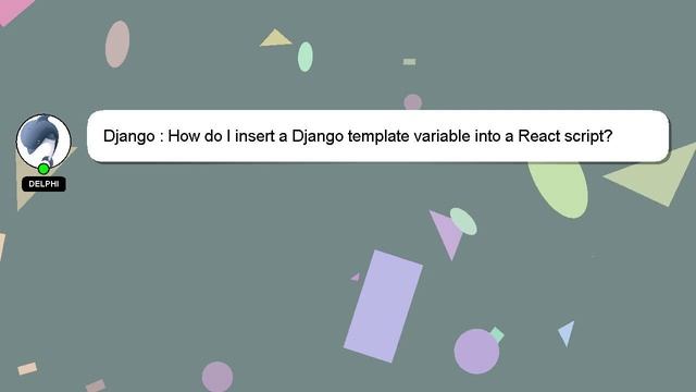 Django : How do I insert a Django template variable into a React script? смотреть онлайн