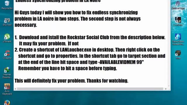 LA Noire Endless synchronizing fix 100% смотреть онлайн