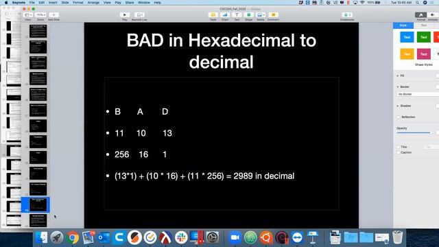 CSC200 9/1/20 - Number Conversions (Decimal, Binary, Octal, Hex) смотреть онлайн