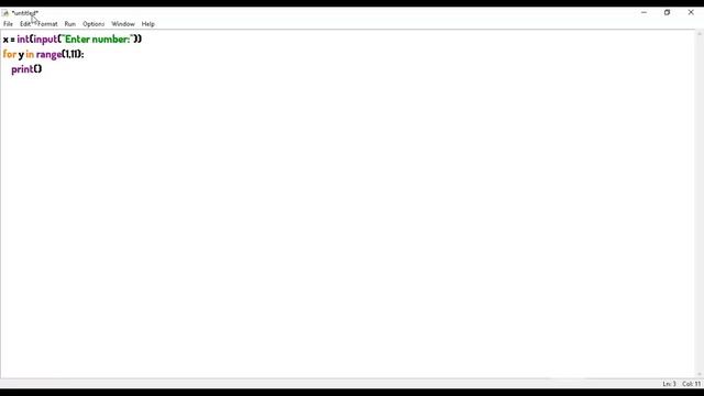 Multiplication Table Program in python смотреть онлайн