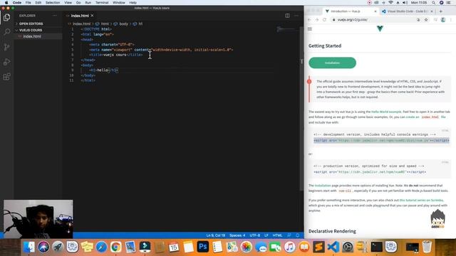 Getting started with vue js - Introduction & Installation - 01 смотреть онлайн