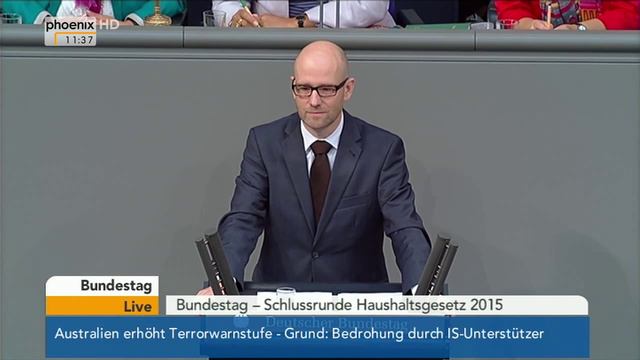 Bundestag: Schlussdebatte zum Haushaltsgesetz 2015 am 12.09.2014 смотреть онлайн