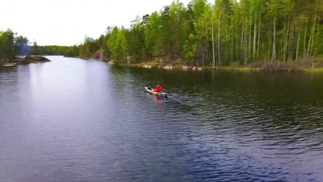 Озёра Карелии на каяке aquamarina tomahawk air и Mavic air 2 смотреть онлайн