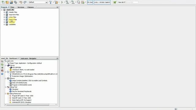 Асинхронная передача данных TxD для микроконтроллера PIC16F628A смотреть онлайн