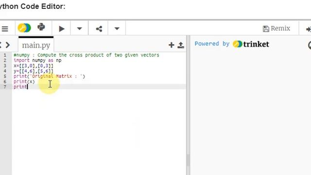 Python cross product of two given vectors смотреть онлайн