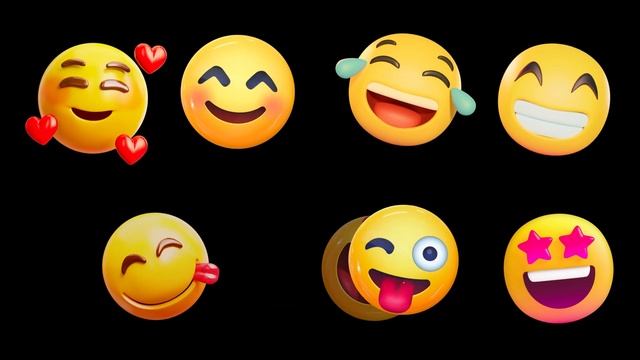 3D Emoji Fun Baby Sensory High Contrast смотреть онлайн