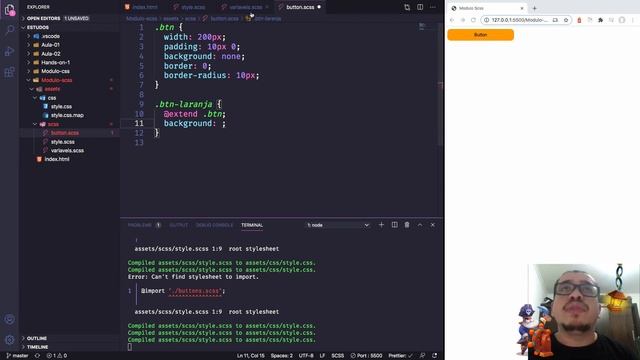 [ Curso de Sass Css ] - Variáveis e Import смотреть онлайн