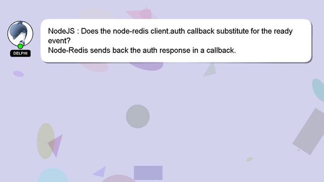 NodeJS : Does the node-redis client.auth callback substitute for the ready event? смотреть онлайн