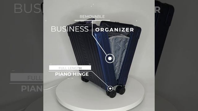 16″ Vertical Underseat Carry-On aluminum business or travel suitcase In blue смотреть онлайн