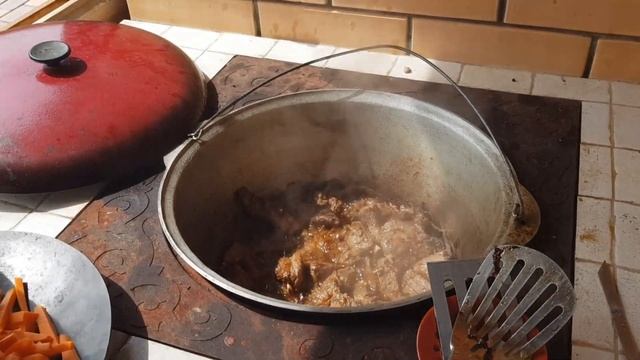 Как приготовить плов? Рецепт плова в казане. смотреть онлайн