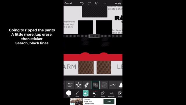 ?HOW TO MAKE ROBLOX PANTS ( 2 MIN!) MOBILE ? beginners (read description) #ROBLOXCLOTHES смотреть онлайн