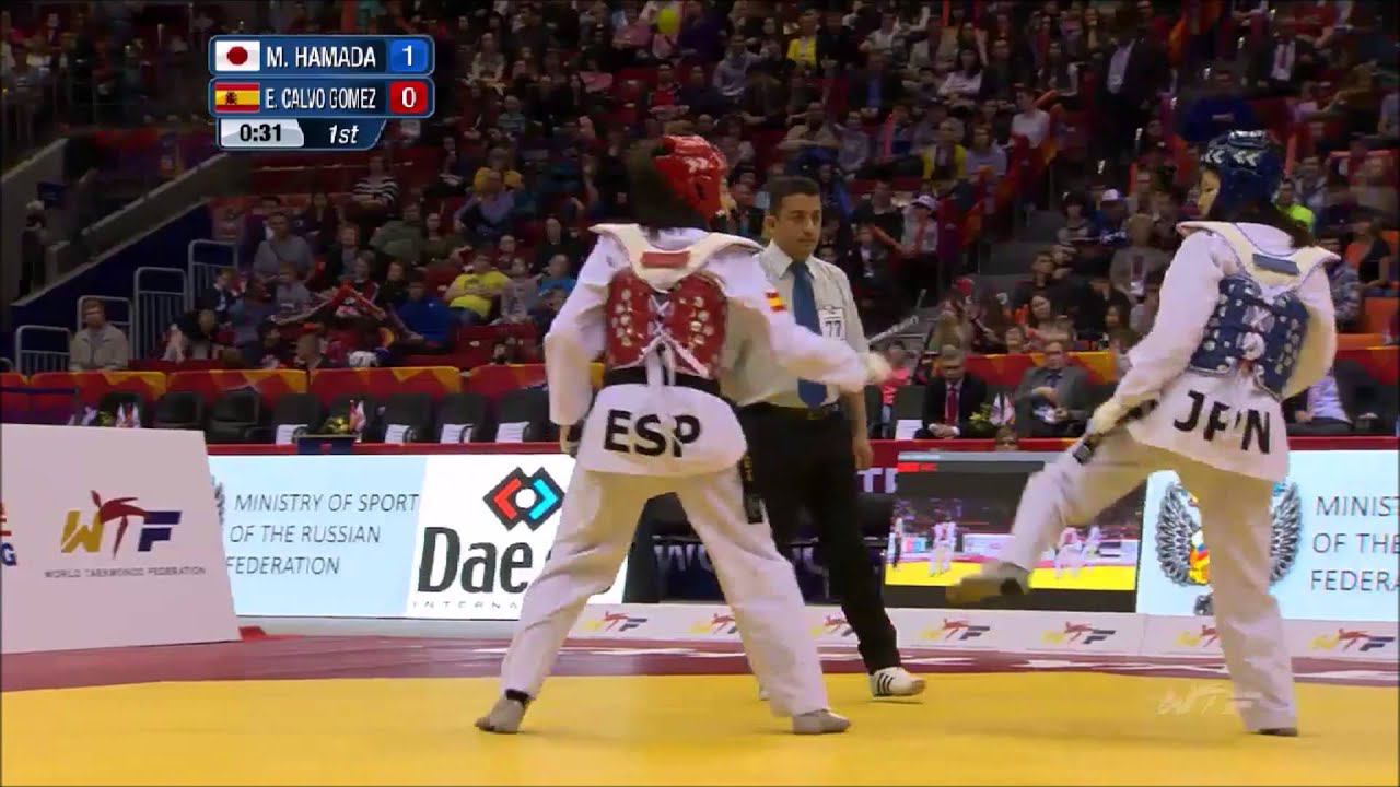 Taekwondo WTF. Чемпионат мира 2015. Gold final. W-57. Hamada-Calvo Gomez. смотреть онлайн