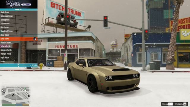 ЗИМНИЙ ДРИФТ НА Dodge Challenger SRT в ГТА 5 моды - РЕАЛЬНЫЕ МАШИНЫ В GTA 5 смотреть онлайн