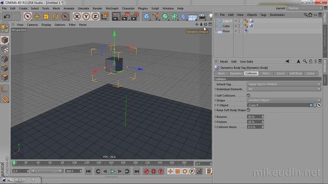 Cinema 4D. Динамика и разрушение. Занятие 3