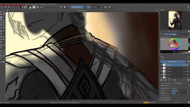 Zhongli fanart - Genshin Impact | drawing process смотреть онлайн