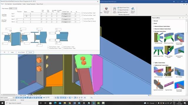 Comosys Steel Detailing Tutorials - Modeling of Horizontal Braces to column Tips and Tricks смотреть онлайн
