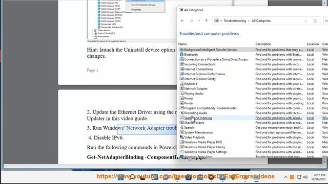 Fix An Unexpected Error Occurred Problem when opening Ethernet in Windows 11/10/8/7 смотреть онлайн