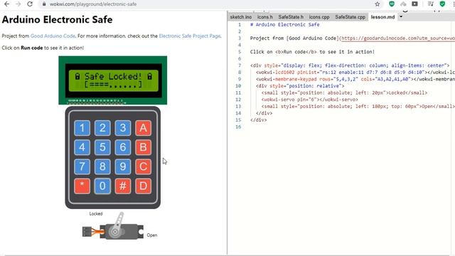 Electronic Lock project - Wokwi Arduino Simulator-Web based Embedded systems Simulator 2020 смотреть онлайн