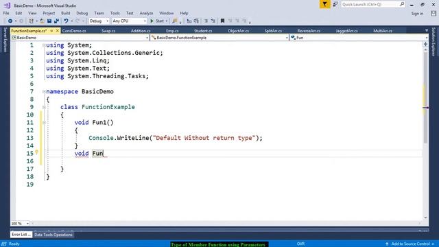 Type of Member Function According to Parameters in C# by Shiva Sir смотреть онлайн