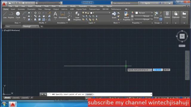 AutoCAD Draw ARC with Specific Length, angle, radius, center смотреть онлайн