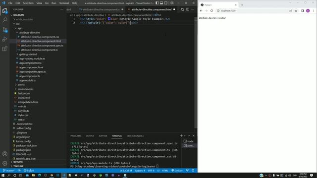 #9.2 - Applying Single Style using ngStyle - Attribute Directive - Angular Series смотреть онлайн