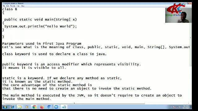 Java Program Structure & Environment variable смотреть онлайн
