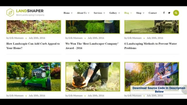 Responsive Landscaping HTML Template Website | FREE HTML Template смотреть онлайн
