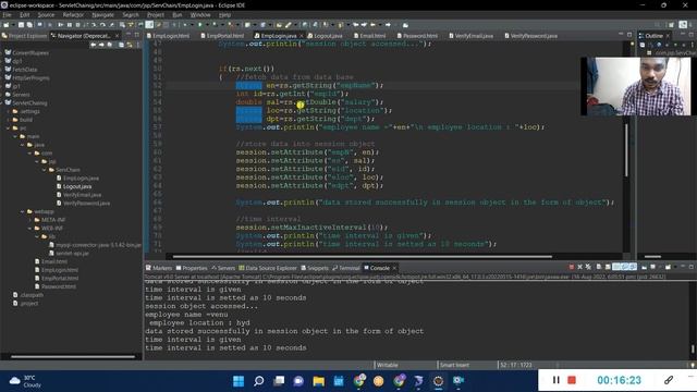 servlet chaining||topic- SESSION ||advance java in telugu ||16-08-2022 смотреть онлайн