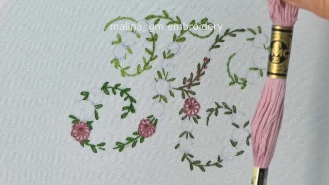 Flower letter Embroidery How to embroider a letter "K" смотреть онлайн