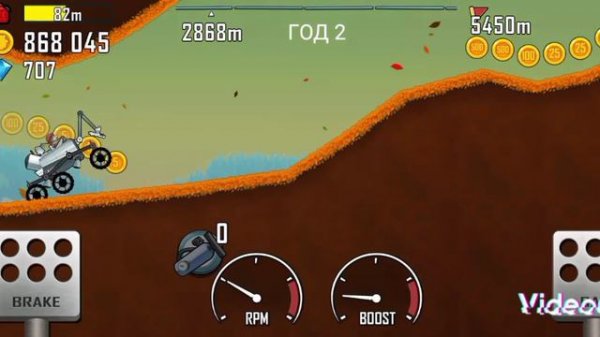 Hill climb racing/Seasons/ 5171 метров на Луноходе.