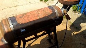 Коптильня из газовых баллонов.Свариваю баллоны. #3