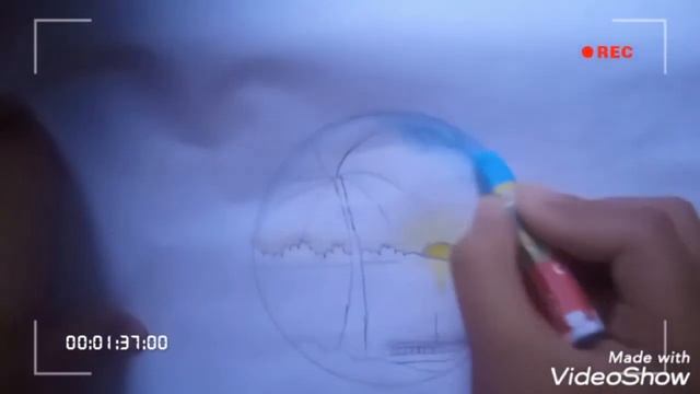 | Sunrise Scenery | How To Draw Very Simply | Let's Try With Me | смотреть онлайн