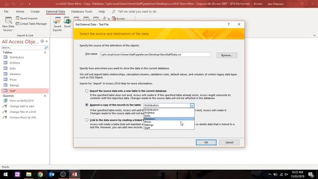 MS Access - Import CSV Data into Existing Table смотреть онлайн