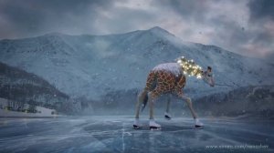 Новогодние заставки Первого канала с жирафом и белками 2020 2021